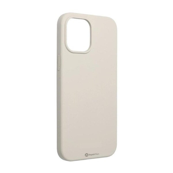 iPhone 15 Pro Soft Silicone Case Cover: Durable, Shock-Proof, Drop-Proof, Smooth Silky Exterior - Stone