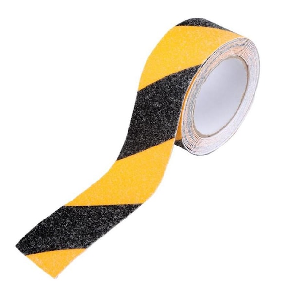Tape Non-Slip Grip Tape Hazard Black & Yellow Stripes 50mm x 5m