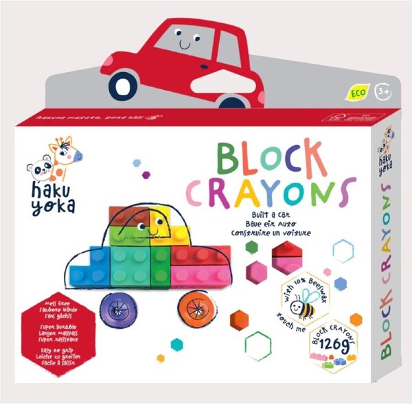 Block Crayons made with beeswax - Car