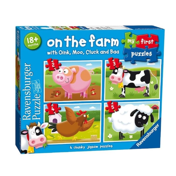 Ravensburger My First Puzzle On the Farm 2, 3, 4 and 5 Piece Jigsaw Puzzles