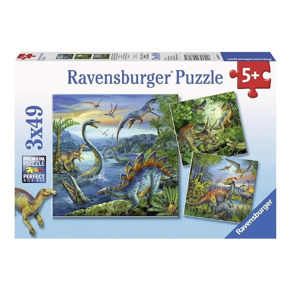 Ravensburger Dinosaur Fascination 3 x 49 Piece Jigsaw Puzzle