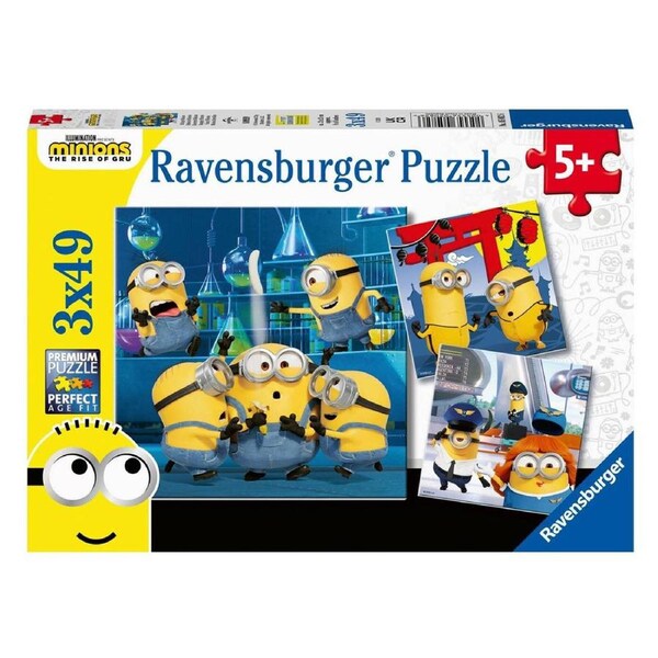 Ravensburger Minions 2 The Rise Of Gru 3x49 Piece Jigsaw Puzzles
