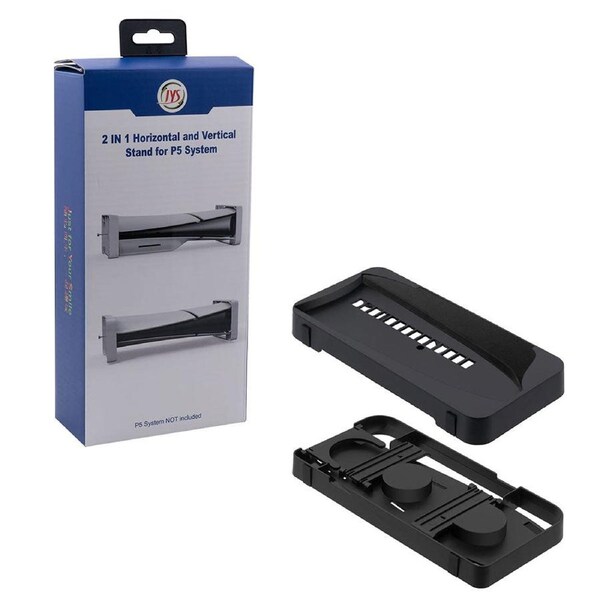JYS 2 IN 1 HORIZONTAL AND VERTICAL STAND FOR NEW PS5 Slim (Black)