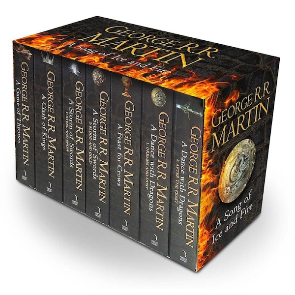 Game of Thrones 7 Books & Poster Map Song of Ice & Fire Collection Gift Set