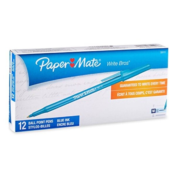 Papermate by Newell PAP33111 Papermate Ballpoint Pen Blue 12 Pack Medium Point