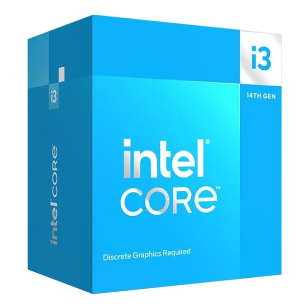 Intel i3 14100F CPU 3.5GHz (4.7GHz Turbo) 14th Gen LGA1700 4-Cores 8-Threads 17MB 58W Graphics Card Required Retail Raptor Lake with Fan