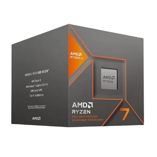 AMD Ryzen 7 8700G 8 Cores/16Threads, 65 watts, Max Freq 5.150Ghz, 24MB Cache, Wraith Spire Cooler, Radeon Graphics