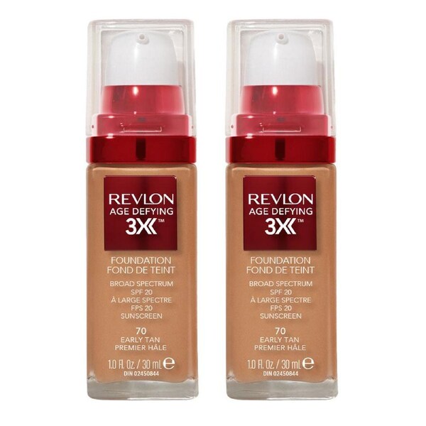 Revlon Age Defying 3X Foundation 30ml 70 EARLY TAN - 2 pack
