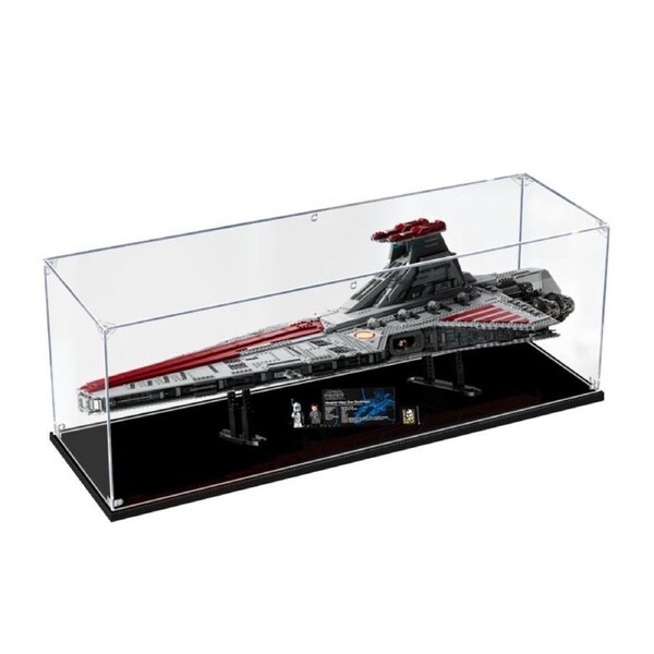 Acrylic Display Case for LEGO 75367 Star Wars Venator Class Republic Attack Cruiser UCS Figure Storage Box Dust Proof Glue Free