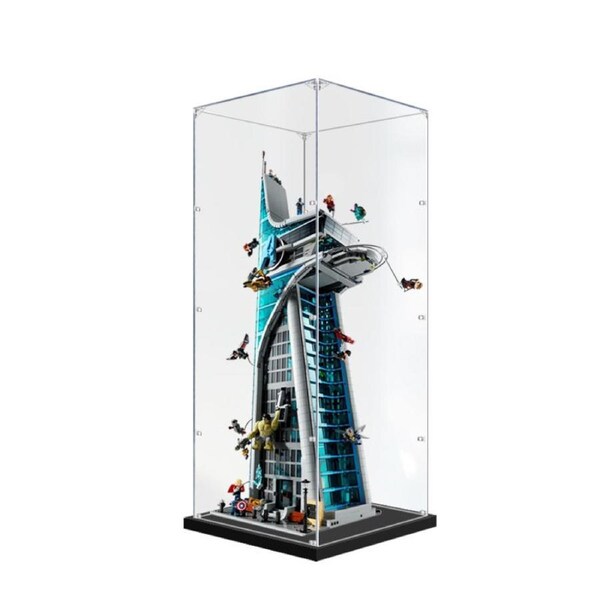 Acrylic Display Case for LEGO 76269 Marvel Avengers Tower Figure Storage Box Dust Proof Glue Free
