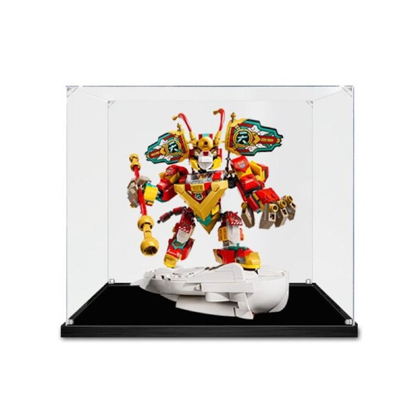 Acrylic Display Case for LEGO 80051 Monkie Kid Monkie Kids Mini Mech Figure Storage Box Dust Proof Glue Free