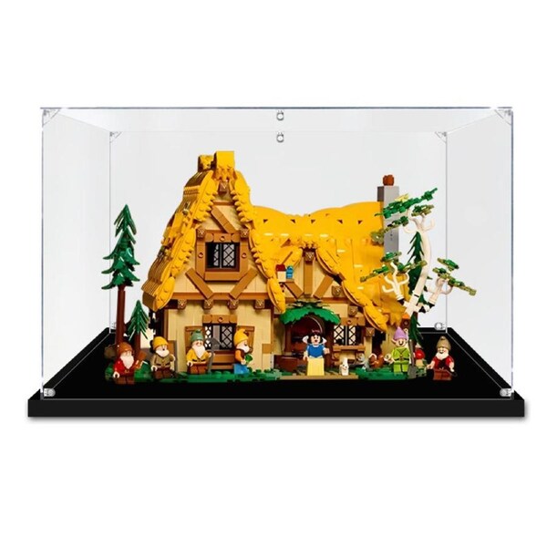 Acrylic Display Case for LEGO 43242 Disney Snow White and the Seven Dwarfs' Cottage Figure Storage Box Dust Proof Glue Free