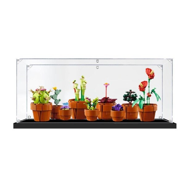Acrylic Display Case for LEGO 10329 ICONS Tiny Plants Figure Storage Box Dust Proof Glue Free