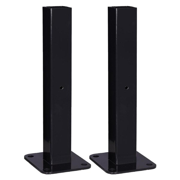 Hills Ground Mount Plates for Folding Frame Post Kit in Monument