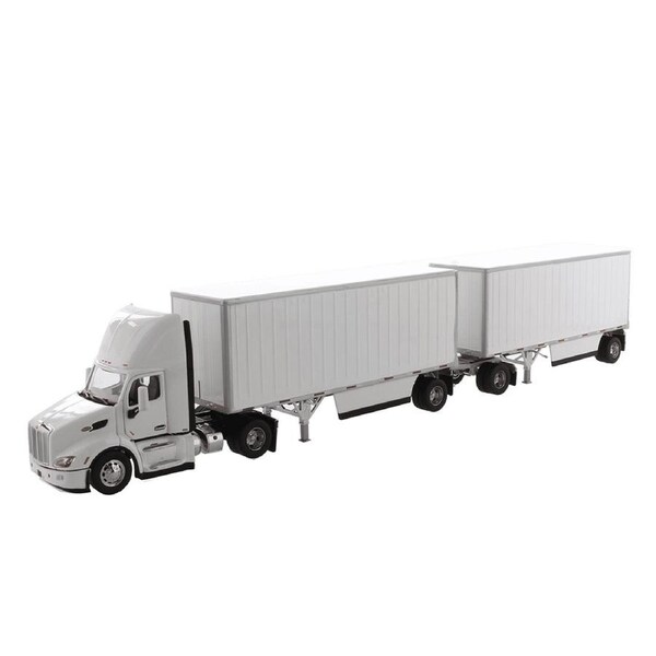 Diecast Masters 1:50 Peterbilt 579 UltraLoft Tractor With Trailer & Dolly Toy