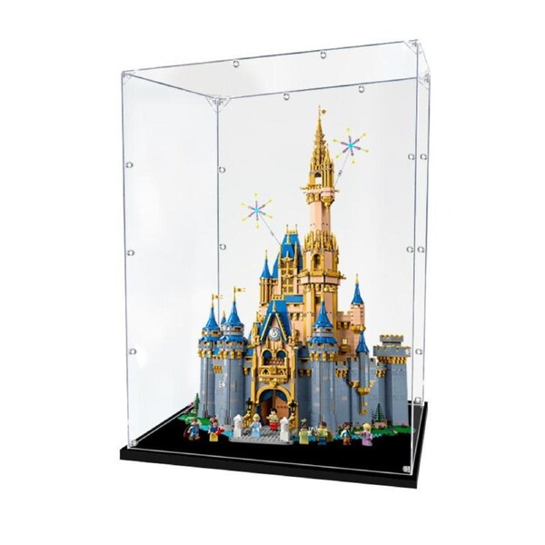 Acrylic Display Case for LEGO 43222 Disney Disney Castle Figure Storage Box Dust Proof Glue Free