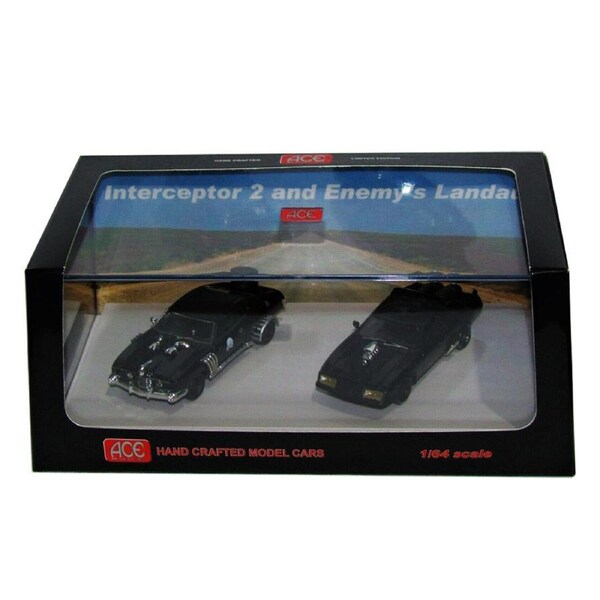 Ace 1:64 Scale Mad Max XB Falcon Interceptor 2 & Enemy's Landau Twin Car Set