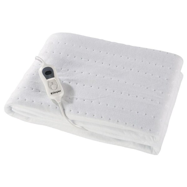 Dimplex Single Bed Fitted Non-Woven Washable Electric Heated Blanket - White