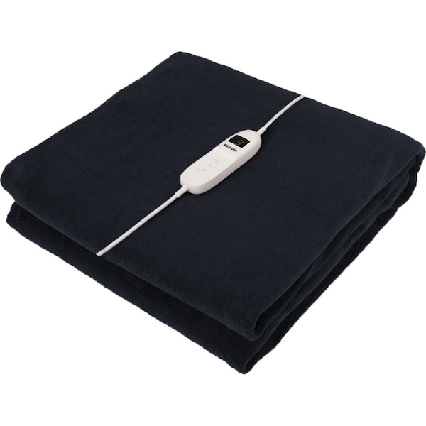 Dimplex Super Soft Micro-Fleece Washable Heated Throw Blanket - Charcoal