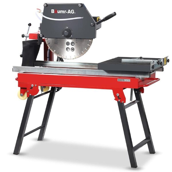 BAUMR-AG 2200W 450mm 18" Brick & Masonry Table Saw, Electric Tile Concrete Cutting, with Stand