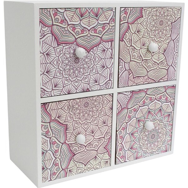 LVD Mandala MDF 22cm Jewellery Drawer Accessory Decorative Storage Square