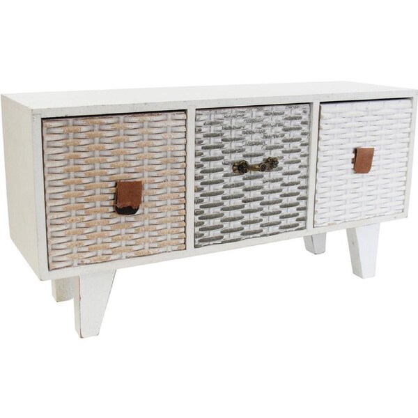 LVD MDF Esma 4-Drawer 33cm Jewellery Box Organiser Storage w/ Legs Rectangle