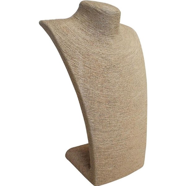 LVD MDF Linen 37cm Display Bodice Jewellery Storage Organiser Large Natural