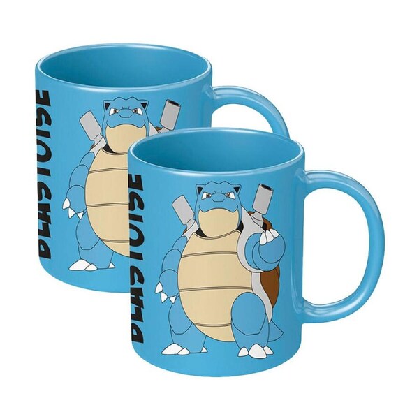2PK Pokemon Blastoise Blue Coloured Ceramic Printed Tea/Coffee 285ml/10 oz Mug