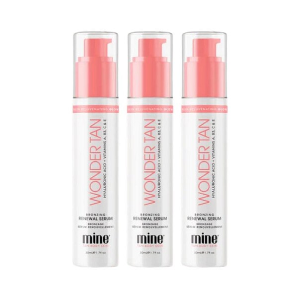 3 x MineTan Wonder Tan Bronzing Renewal Serum 59mL