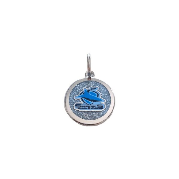 NRL Pet ID Tag - Cronulla Sharks - Engravable - 25mm diameter