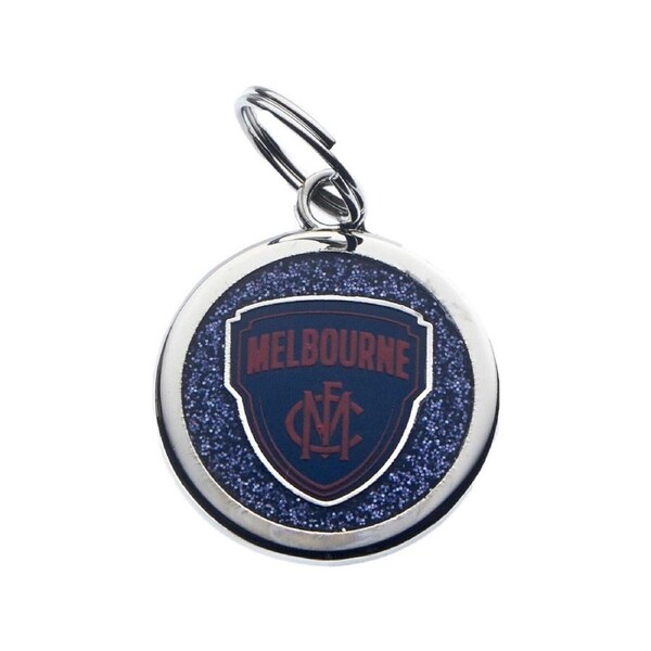 AFL Pet ID Tag - Melbourne Demons - Engravable - 25mm diameter