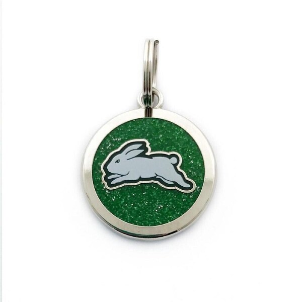 NRL Pet ID Tag - South Sydney Rabbitohs - Engravable - 25mm diameter