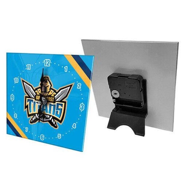 NRL Desk Clock - Gold Coast Titans - Gift Box - Rugby League - Football