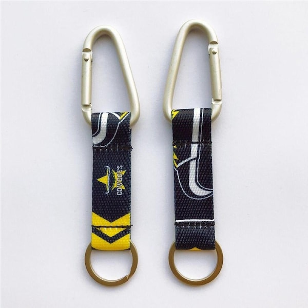 NRL Carabiner Key Ring - North Queensland Cowboys - Keyring - Clip and Ring