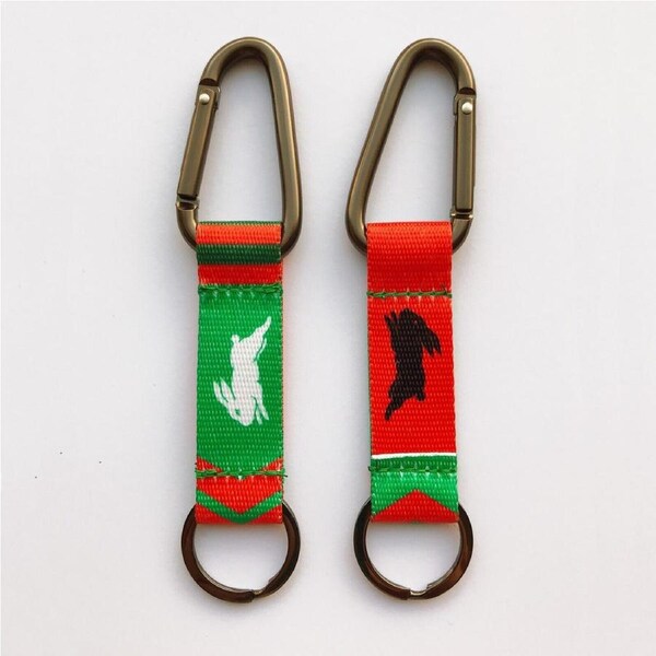NRL Carabiner Key Ring - South Sydney Rabbitohs - Keyring - Clip and Ring