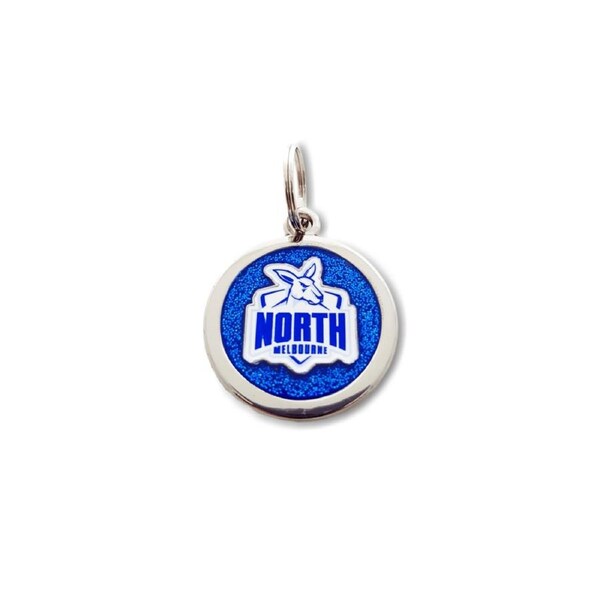 AFL Pet ID Tag - North Melbourne Kangaroos - Engravable - 25mm diameter