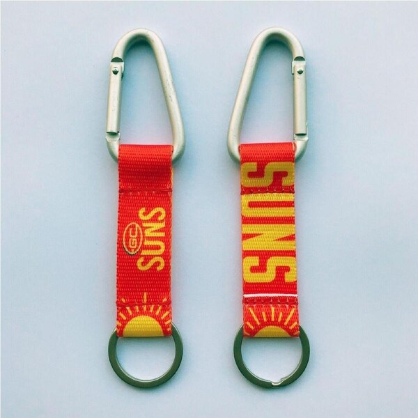 AFL Carabiner Key Ring - Gold Coast Suns - Keyring - Clip and Ring