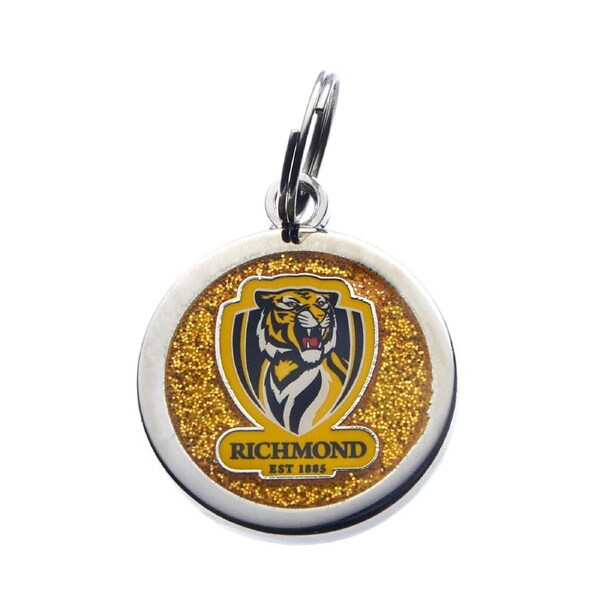 AFL Pet ID Tag - Richmond Tigers - Engravable - 25mm diameter