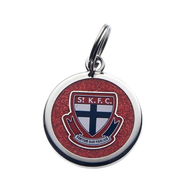 AFL Pet ID Tag - St Kilda Saints - Engravable - 25mm diameter