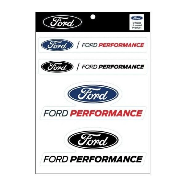FORD Performance Sticker Sheet - 4 Stickers Per Sheet - Ford Logo Decal
