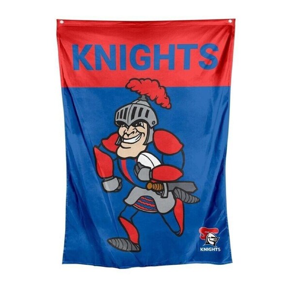 NRL Mascot Wall Flag - Newcastle Knights - Cape Flag - Approx 100cm x 70cm