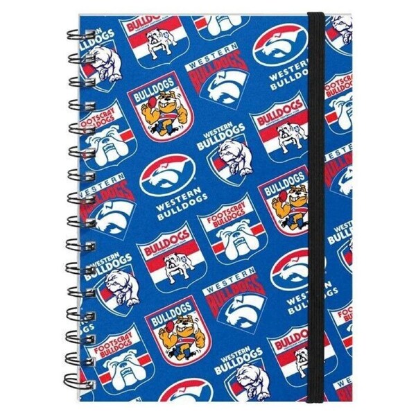AFL Hard Cover Notebook - Western Bulldogs - A5 60 Page Pad