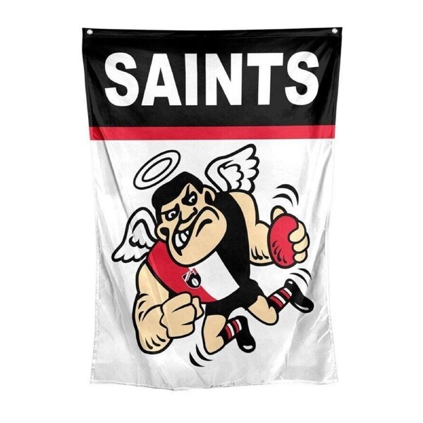 AFL Retro Wall Flag - St Kilda Saints - Cape Flag - Approx 100cm x 70cm