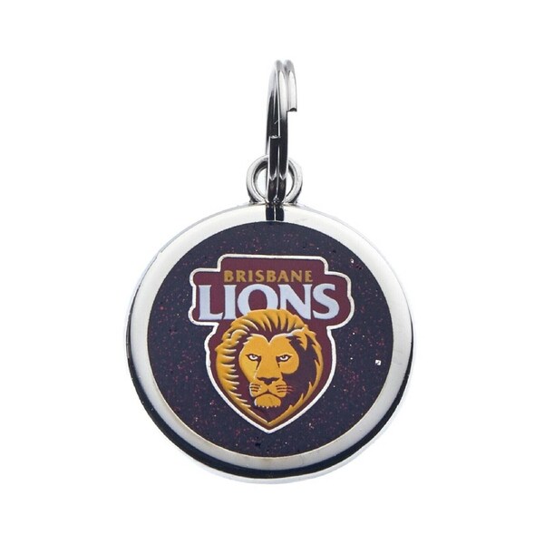 AFL Pet ID Tag - Brisbane Lions - Engravable - 25mm diameter
