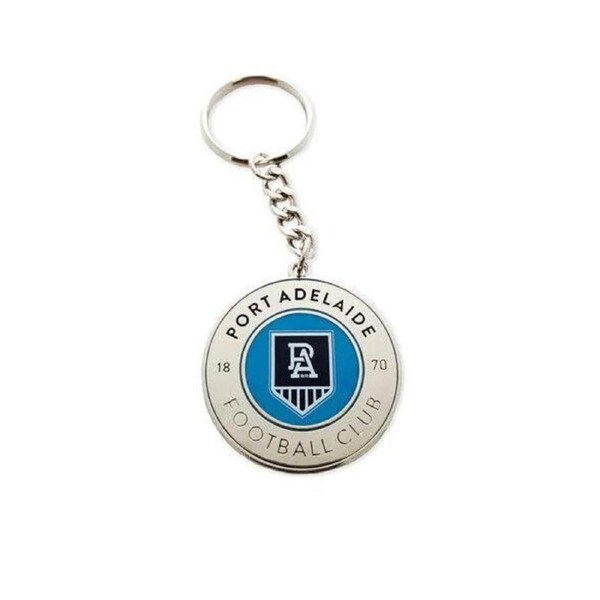 AFL Round Key Ring - Port Adelaide Power - Keyring - Aussie Rules - TROFE