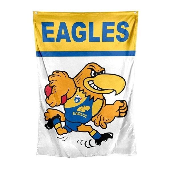 AFL Retro Wall Flag - West Coast Eagles - Cape Flag - Approx 100cm x70cm