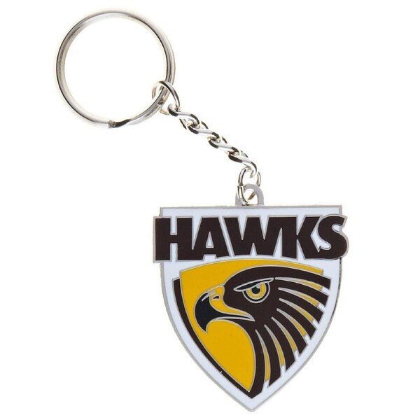 AFL Logo Metal Key Ring - Hawthorn Hawks - Keyring - Aussie Rules - TROFE