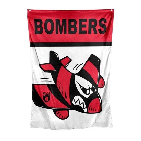 AFL Retro Wall Flag - Essendon Bombers - Cape Flag - Approx 100cm x 70cm