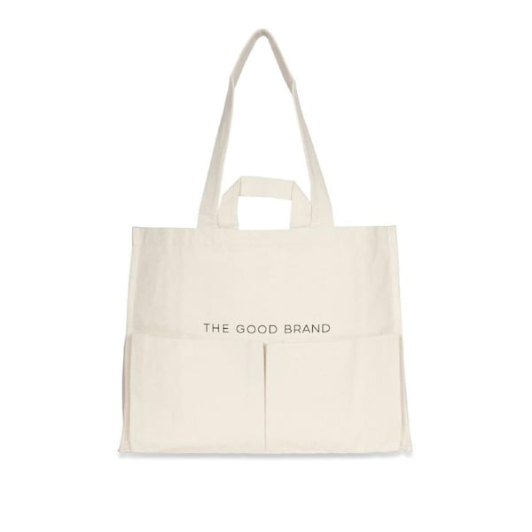 The Good Brand Women's Cotton 47cm Everyday Tote Bag Shoulder/Handbag Ecru