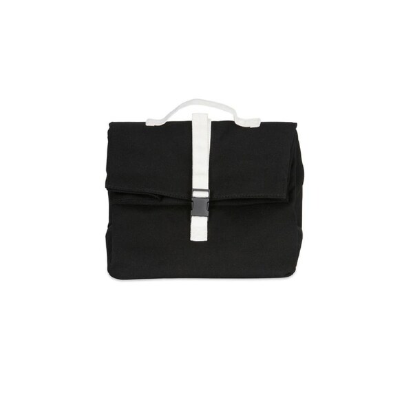 The Good Brand Cotton 20x25cm Insulated Lunch Bag/Food Carry Storage Pouch Black